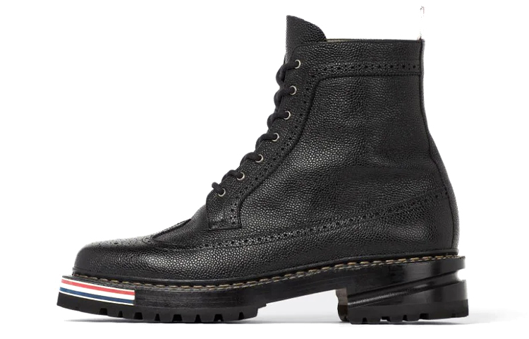 Thom Browne Longwing Brogue 'Pebble Grain Black' MFB180A06257001