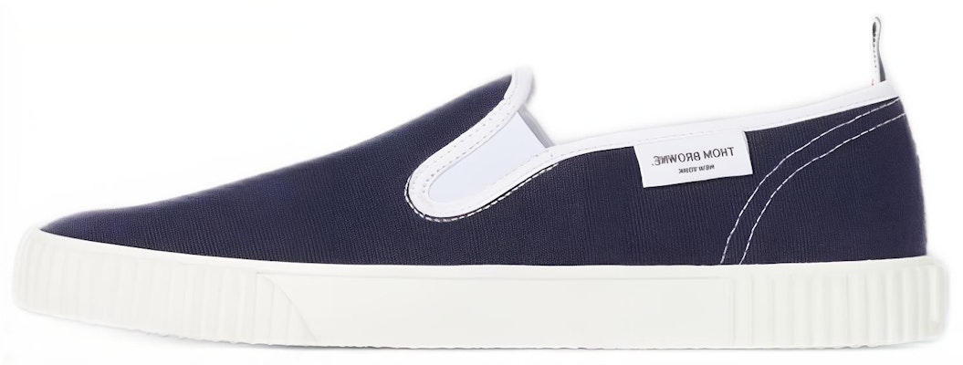 Thom Browne Low-Top Canvas Sneakers 'Dark Navy' MFL064A01588415 Buy Thom Browne Low-Top Canvas Sneakers 'Dark Navy' MFL064A01588415