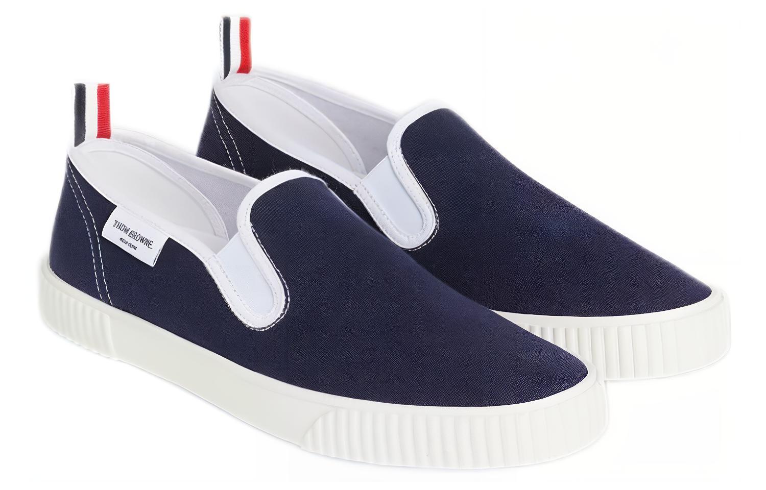 Order THOM BROWNE TB 低幫運動帆布鞋 深藍