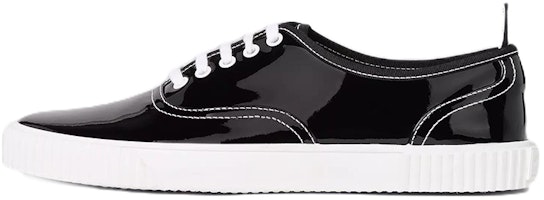 Thom Browne Low-Top Lace-Up 'Black Patent Leather' FFD063A00216001 Thom Browne Low-Top Lace-Up 'Black Patent Leather' FFD063A00216001