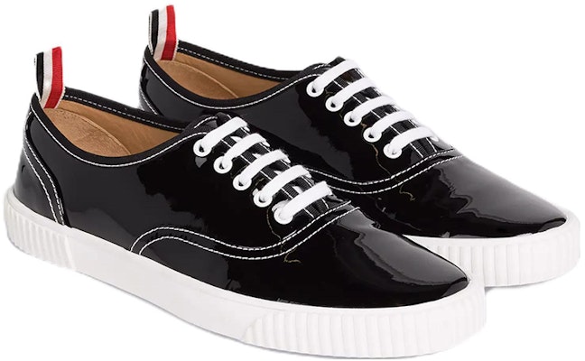 Thom Browne Low-Top Lace-Up 'Black Patent Leather' FFD063A00216001 Order Thom Browne Low-Top Lace-Up 'Black Patent Leather' FFD063A00216001