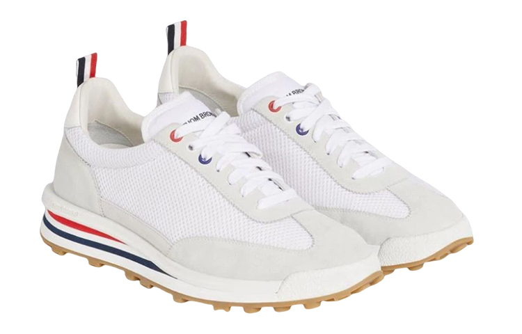 Lookbook トムブラウン 白 ローカット レースアップ スニーカー MFD180A03050100