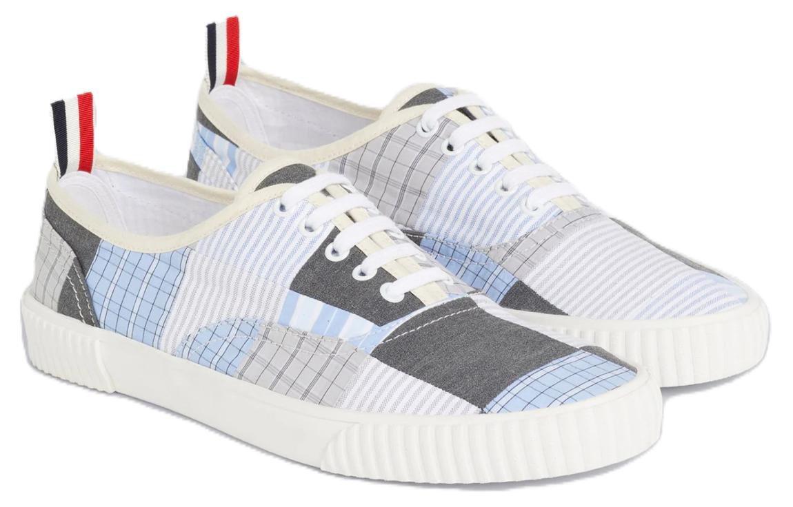 Thom Browne Low-Top Lace-Up Sneaker 'White Blue' 圖 3