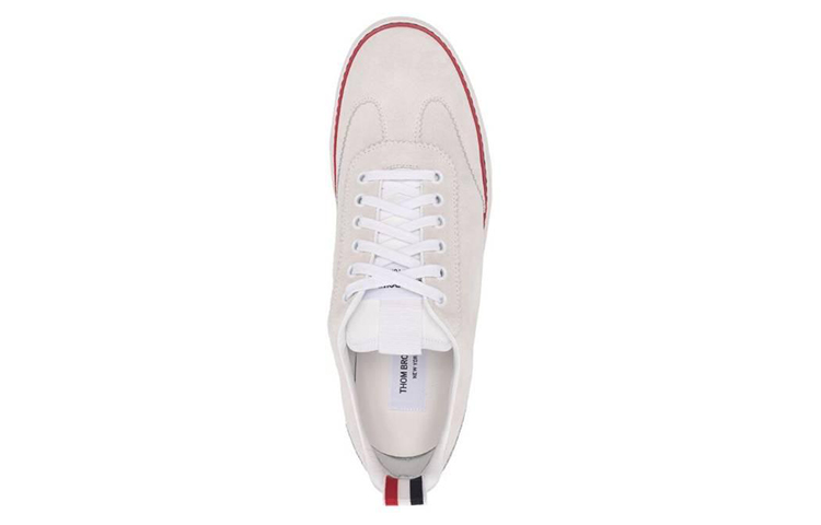 Shop Zapatillas Bajas Thom Browne 'Gamuza Blanca' MFD242A03050100