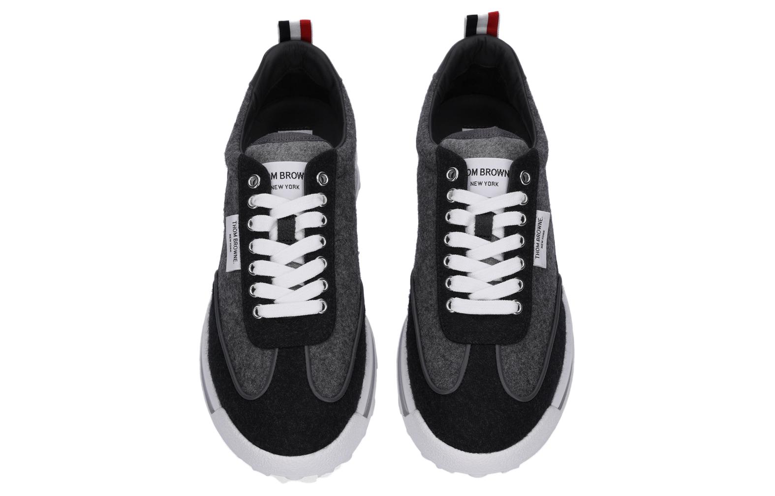 Purchase 톰브라운 블랙 그레이 로우탑 스니커즈 MFD261AF0057035