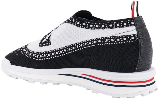 Thom Browne Low Top 'Keselesaan Ringkas Putih Hitam' MFD262AE0648980 Lookbook Thom Browne Low Top 'Keselesaan Ringkas Putih Hitam' MFD262AE0648980
