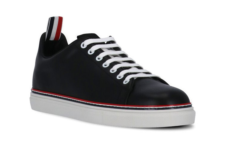 Thom Browne Low Top Leather Sneaker 'Black' 圖 2