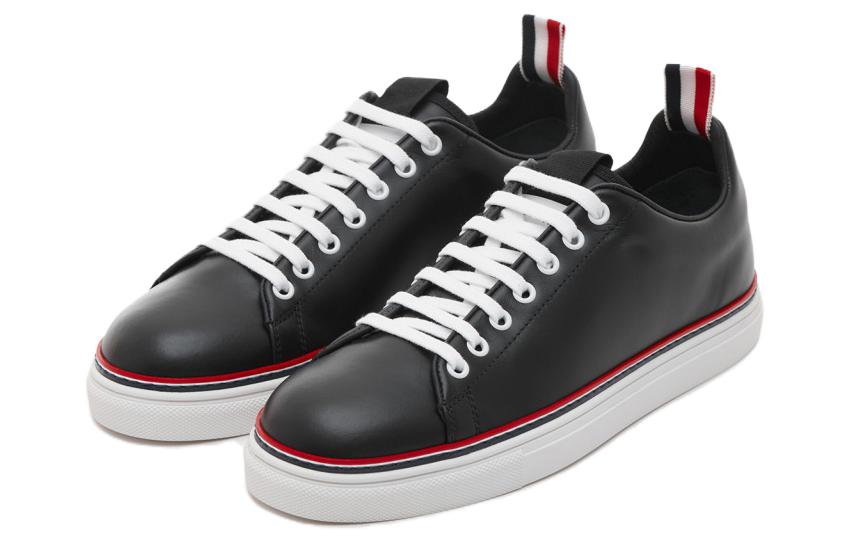 Thom Browne Low Top Leather Sneaker 'Black' 圖 3