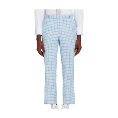 Thom Browne Men’s Casual Straight Tweed Pants Light Blue. MTU187A-07683-480