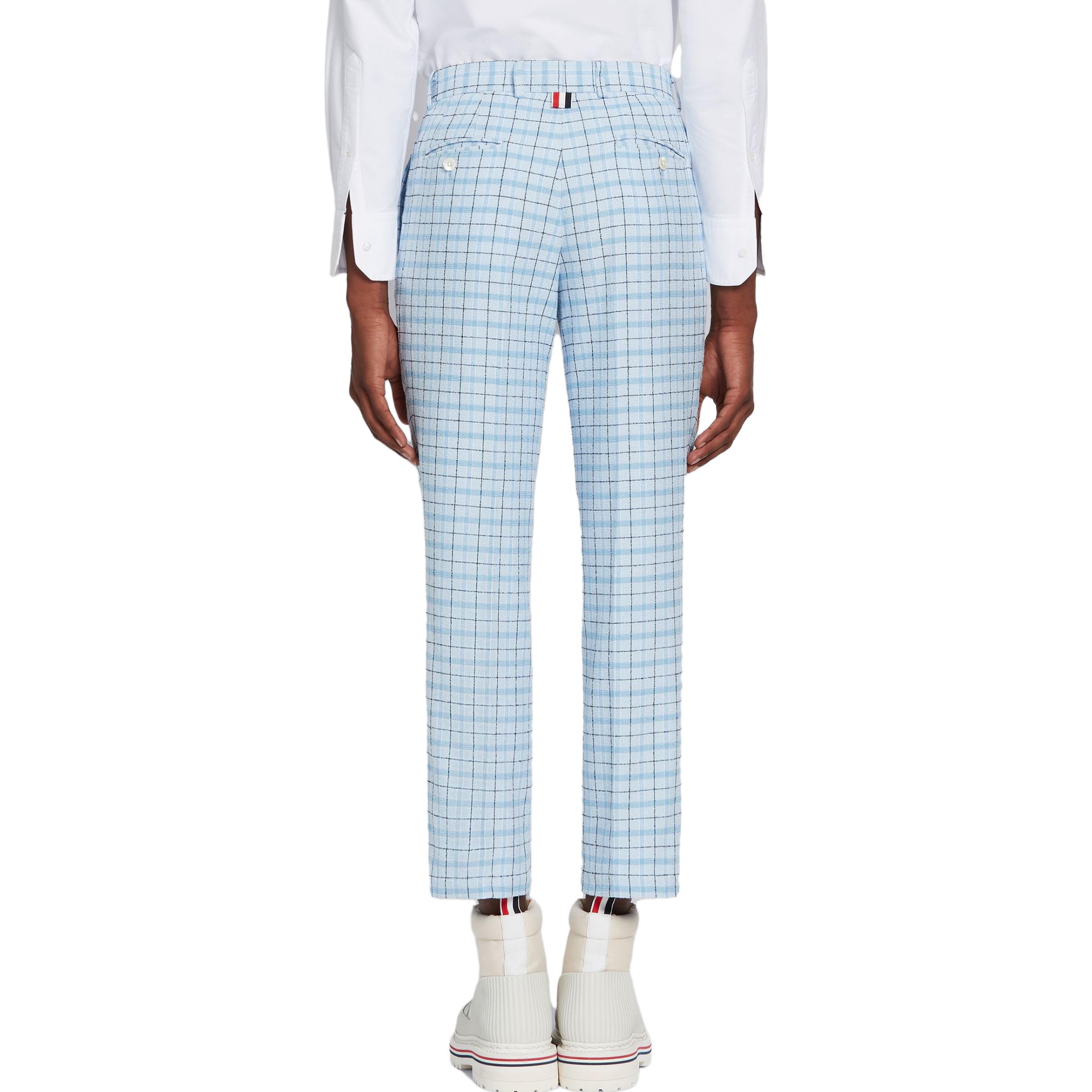 Details for Thom Browne 男士休闲直筒粗花呢裤 浅蓝色. MTU187A-07683-480