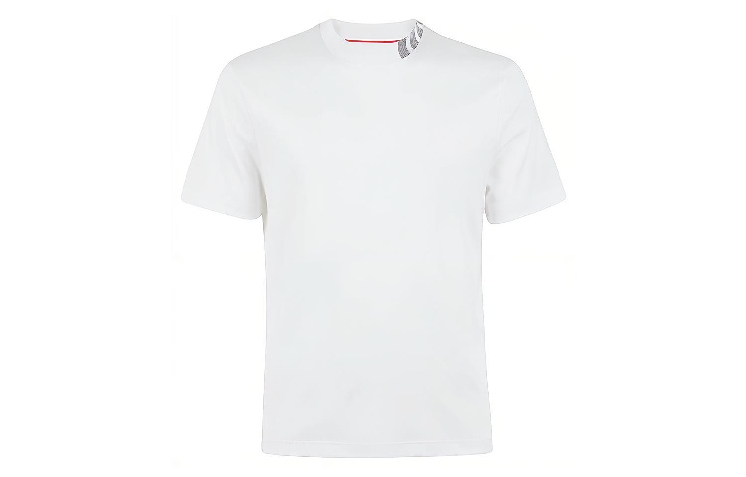 Thom Browne Mens Grey Collar White Short Sleeve T-Shirt MJS127A-06928-100 圖 2