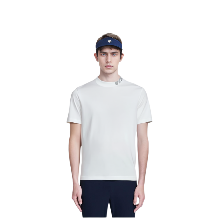 Thom Browne Mens Grey Collar White Short Sleeve T-Shirt MJS127A-06928-100 圖 7