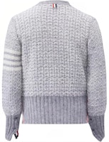 Thom Browne Mohair Tweed 4-Bar V-Neck Cardigan Men’s Light Grey Sweater. MKC510A-Y1506-055 Thom Browne Mohair Tweed 4-Bar V-Neck Cardigan Men’s Light Grey Sweater. MKC510A-Y1506-055