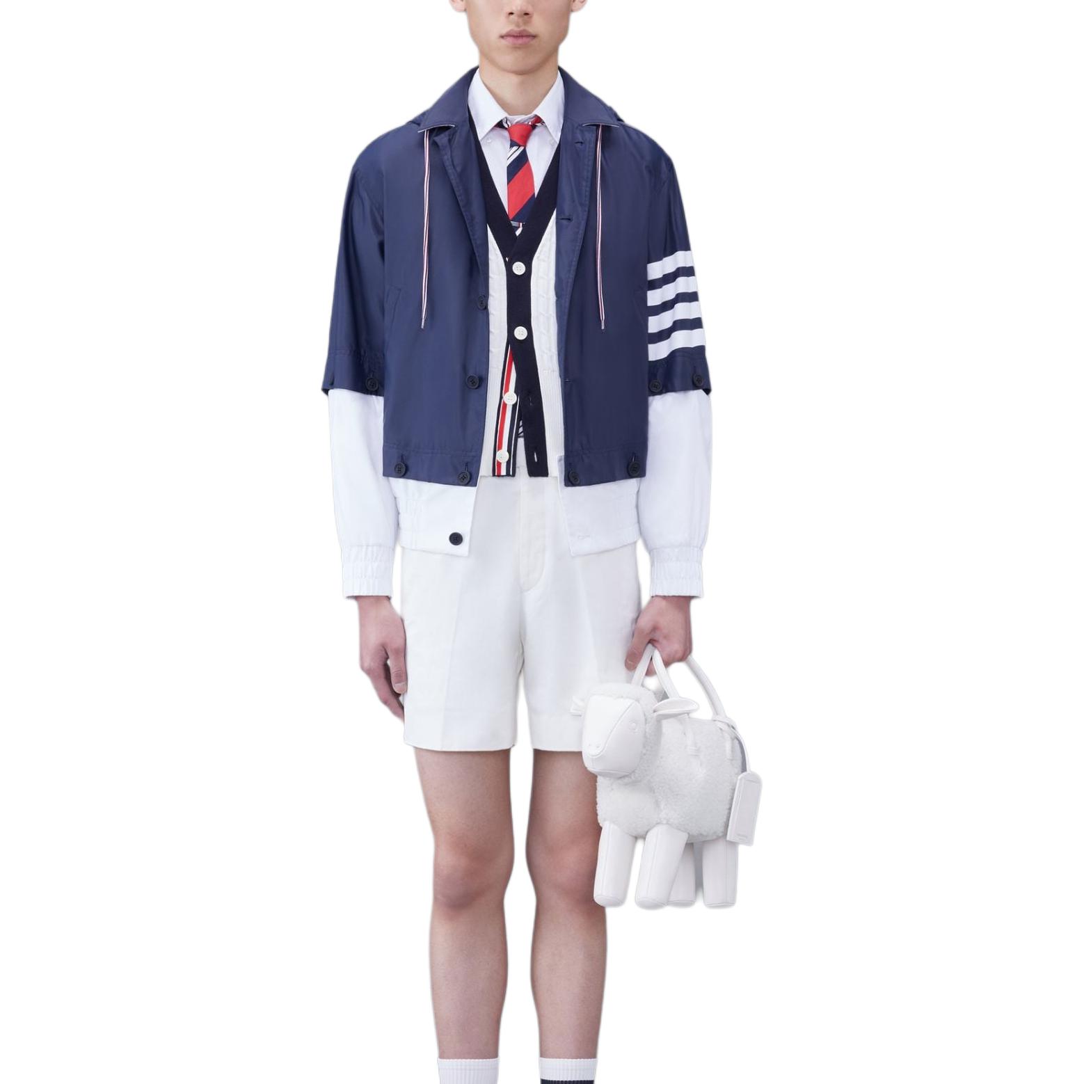 Thom Browne Multicolor Single-Breasted Long Sleeve Jacket - Blue MJO212C-07538-415