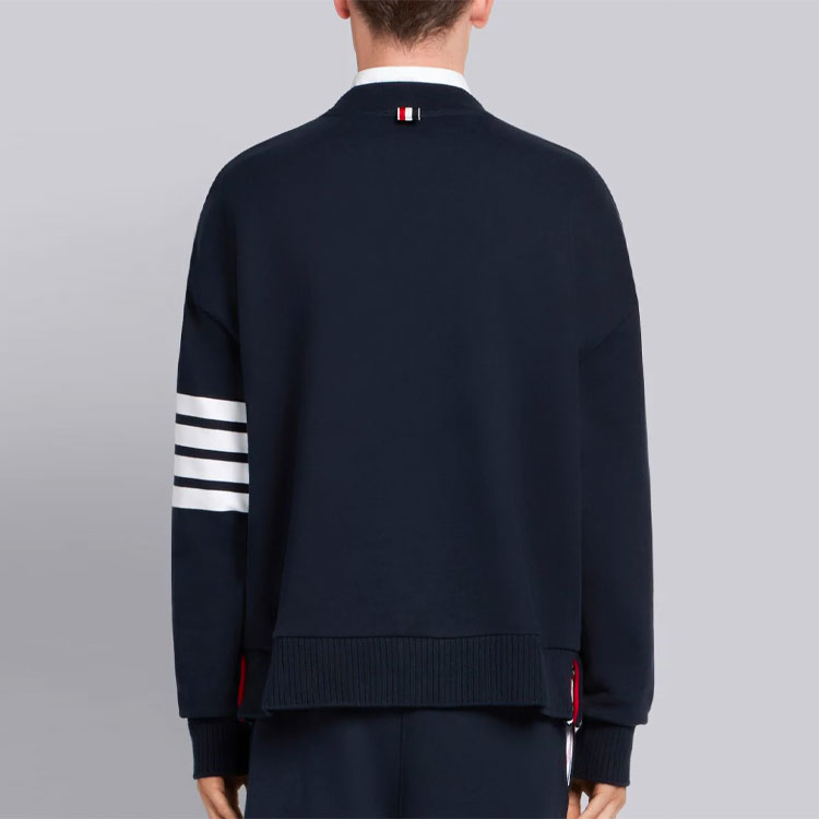 Purchase Thom Browne Navy 4-Bar Striped Crewneck Sweatshirt Pria Navy MJT158A-00535-415