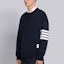 Details for Thom Browne Navy 4-Bar Striped Crewneck Sweatshirt Pria Navy MJT158A-00535-415