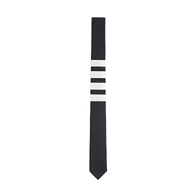 THOM BROWNE Navy 4-Stripe Plain Tie MNL001A06146415