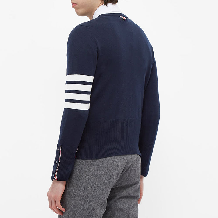 Thom Browne Navy Blue 4-Bar Cashmere Pullover Sweater MKA001A-00011-415 圖 4