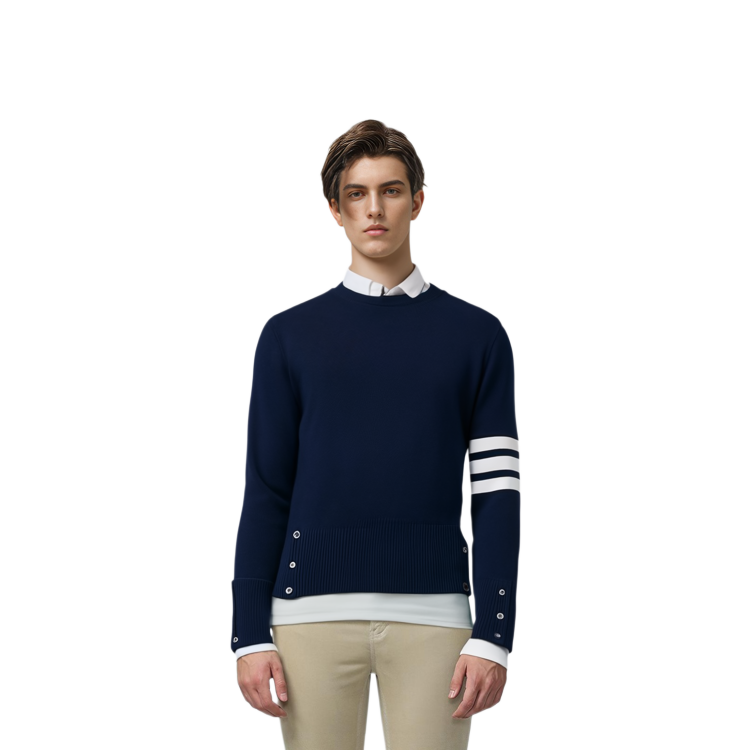 Thom Browne Navy Blue 4-Bar Cashmere Pullover Sweater MKA001A-00011-415 圖 7