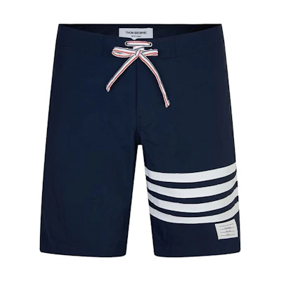 THOM BROWNE Navy Blue 4-Bar Waterproof Casual Shorts Summer MTU223A-05415-415