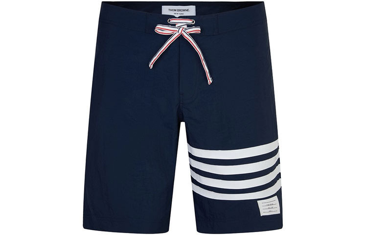 Order THOM BROWNE Pantalones Cortos Impermeables Azul Marino 4-Bar Verano Casual MTU223A-05415-415
