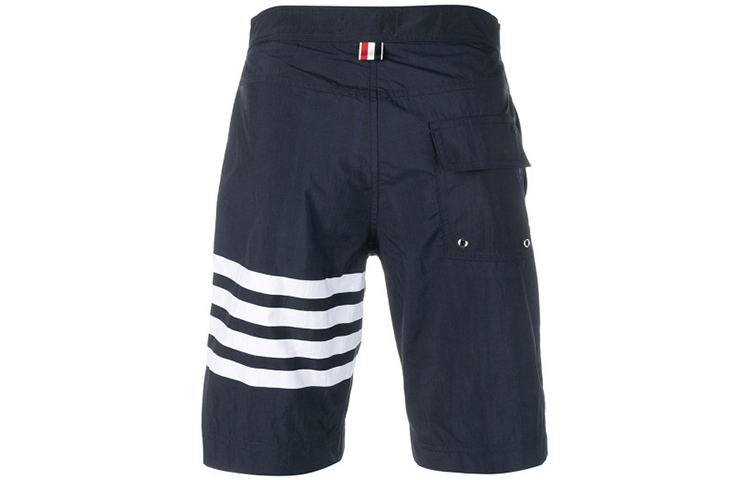 Lookbook THOM BROWNE Pantalones Cortos Impermeables Azul Marino 4-Bar Verano Casual MTU223A-05415-415