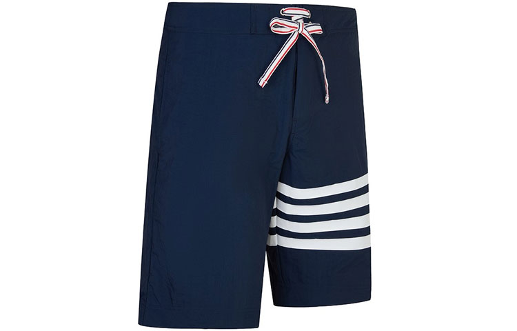 Shop THOM BROWNE Pantalones Cortos Impermeables Azul Marino 4-Bar Verano Casual MTU223A-05415-415