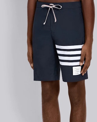 THOM BROWNE Pantalones Cortos Impermeables Azul Marino 4-Bar Verano Casual MTU223A-05415-415 Details for THOM BROWNE Pantalones Cortos Impermeables Azul Marino 4-Bar Verano Casual MTU223A-05415-415