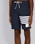 Details for THOM BROWNE Pantalones Cortos Impermeables Azul Marino 4-Bar Verano Casual MTU223A-05415-415