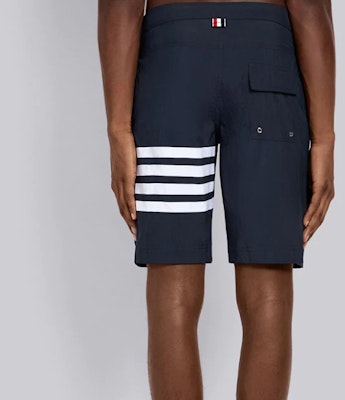 THOM BROWNE Pantalones Cortos Impermeables Azul Marino 4-Bar Verano Casual MTU223A-05415-415 Sizing THOM BROWNE Pantalones Cortos Impermeables Azul Marino 4-Bar Verano Casual MTU223A-05415-415