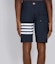 Sizing THOM BROWNE Pantalones Cortos Impermeables Azul Marino 4-Bar Verano Casual MTU223A-05415-415