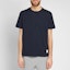 Lookbook Thom Browne Navy Blue Kaos Crewneck Garis Klasik Katun. MJS056A-00050-415