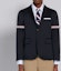 Purchase Blazer Transpirable Azul Marino Thom Browne con Rayas - Colección de Otoño MJU527A-03788-415
