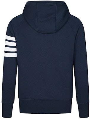 톰 브라운 네이비 클래식 4-스트라이프 남성 지퍼 후드티 MJT022H-00535-461 Lookbook 톰 브라운 네이비 클래식 4-스트라이프 남성 지퍼 후드티 MJT022H-00535-461