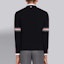 Shop Thom Browne Navy Classic Stripe Cotton Knit Pullover Sweater Lelaki MKA326A-Y3001-415