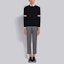 Details for Thom Browne Navy Classic Stripe Cotton Knit Pullover Sweater Lelaki MKA326A-Y3001-415