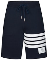 THOM BROWNE Navy Classic Striped Casual Shorts Unisex Collection MJQ012H-00535-461 THOM BROWNE Navy Classic Striped Casual Shorts Unisex Collection MJQ012H-00535-461