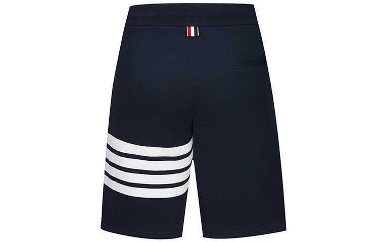 Lookbook 汤姆·布朗 海军蓝经典条纹休闲短裤 男女同款系列 MJQ012H-00535-461