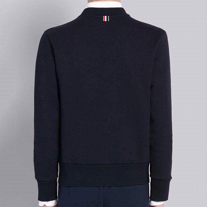 Purchase トムブラウン ネイビー コットンリブ クルーネックスウェットシャツ MJT234A-03377-415