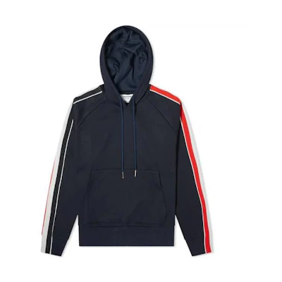 Thom Browne Navy Hoodie with Side Stripes MJT224A-06168-415