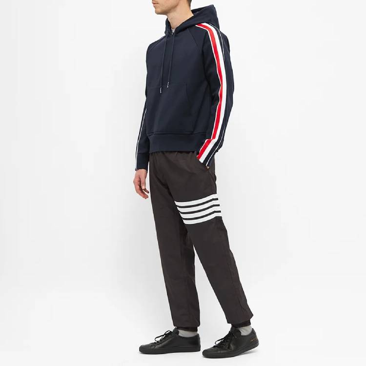 Purchase トムブラウン ネイビー サイドストライプ付きフーディー MJT224A-06168-415