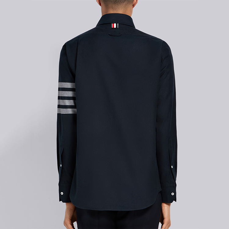 Purchase トムブラウン メンズ ネイビー アイビークラシック 4バー ストライプ 長袖シャツ MWL272A-05245-415