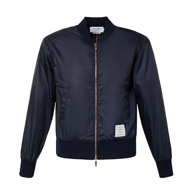 Thom Browne Navy Jacket with Central Back Stripe for Men MJT171A-03215-415