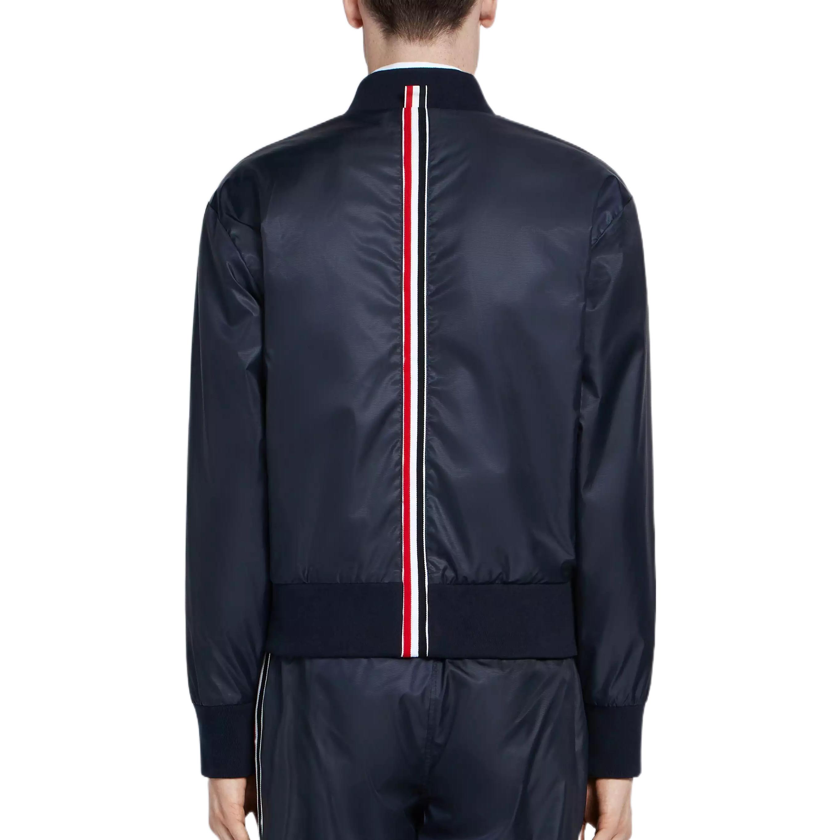 Details for Thom Browne Navy Jacket with Central Back Stripe for Men MJT171A-03215-415
