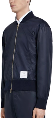 Thom Browne Navy Jacket with Central Back Stripe for Men MJT171A-03215-415 Sizing Thom Browne Navy Jacket with Central Back Stripe for Men MJT171A-03215-415