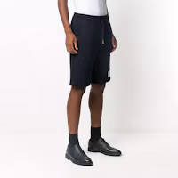 Details for THOM BROWNE Navy Shorts Mid-Rise dengan Detail Triple-Stripe Kasual. MJQ096A-03377-415