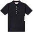 Buy THOM BROWNE Polo Azul Marino con Cuatro Rayas Laterales MJP110A00050-415