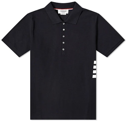 THOM BROWNE Polo Azul Marino con Cuatro Rayas Laterales MJP110A00050-415 Order THOM BROWNE Polo Azul Marino con Cuatro Rayas Laterales MJP110A00050-415