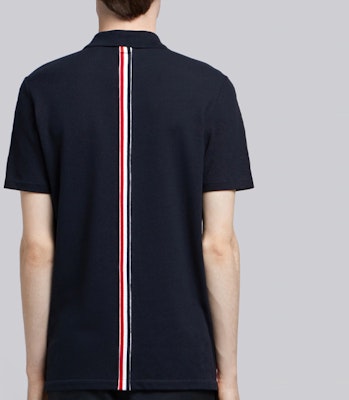 Thom Browne Polo Azul Marino con Detalle de Raya Central en la Espalda. MJP042A-00050-415 Purchase Thom Browne Polo Azul Marino con Detalle de Raya Central en la Espalda. MJP042A-00050-415