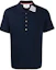 Buy Thom Browne Polo Shirt Navy Garis Ribbed untuk Musim Panas. MJP116A-07063-415